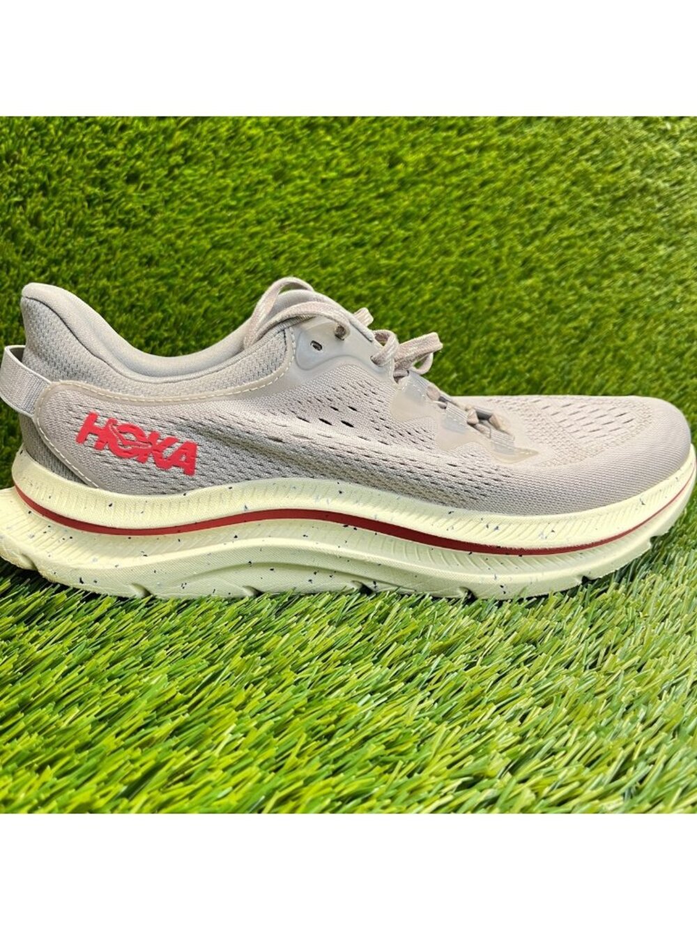 Hoka One One Kawana 2 Womens Size 9.5 Gray Red Athletic Running Shoes Sneakers - Picture 1 of 11